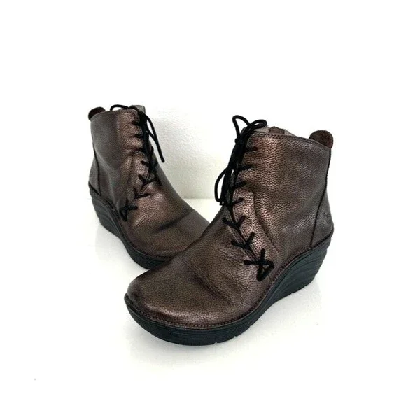 Bionica Shoes Bionica Womens Corset Metallic Brown Laces